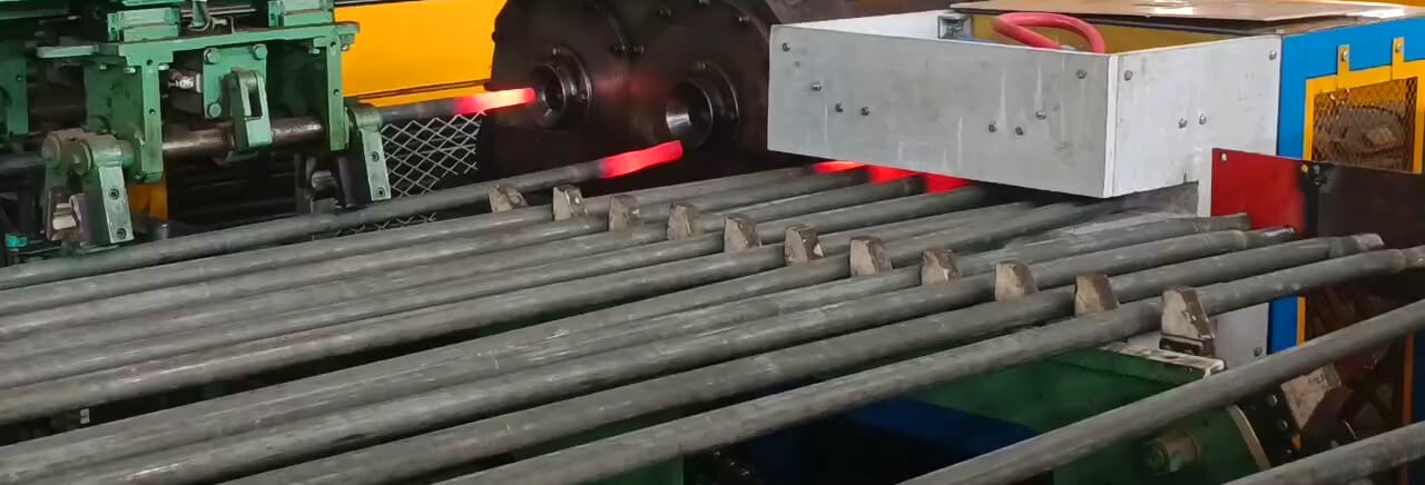 Medium frequency furnace steel pipe heating